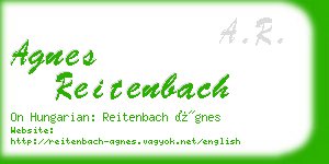 agnes reitenbach business card